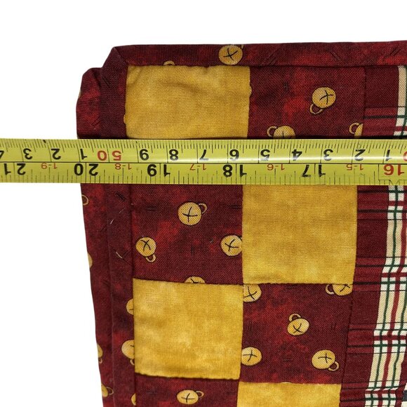 Vintage Christmas Placemats Set Of 4 Quilted Santa & Reindeer Design 20"x13" - Picture 5 of 7